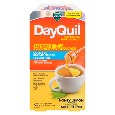 Dayquil - Cold & Flu Hot Remedy Honey Lemon Powder Mix Packets