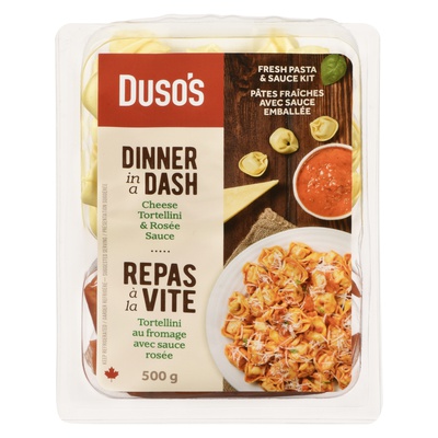 DUSOS DINNER CHEESE TORTELLNI ROSE SAUCE