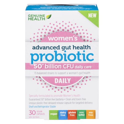 Genuine Health - Women's Advanced Gut Health 50 Billion Probiotic