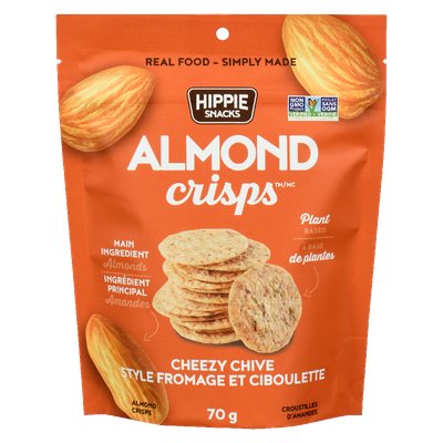 Hippie Snacks - Almond Crisps, Cheesy Chive, Gluten Free