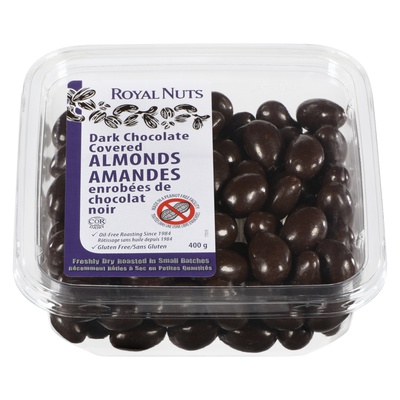 ROYAL NUTS DARK CHOC COVERED ALMONDS
