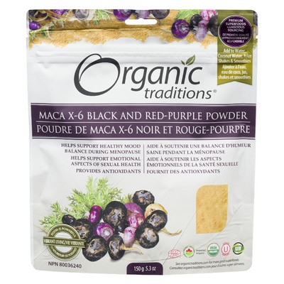 Organic Traditions - Maca-X-6 Black & Red Purple Powder Hormone Support