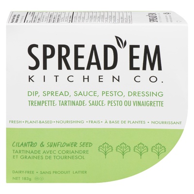 SPREAD'EM CASHEW SPREAD CILANTRO & SUNFLOWER SEEDS