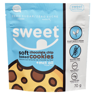 Sweet - Soft Baked Chocolate Chip Cookies with MCT Oil