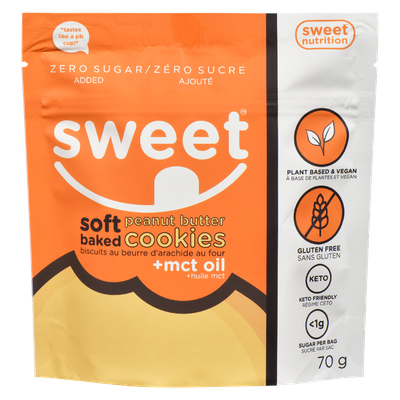 Sweet - Soft Baked Peanut Butter Cookies with MCT Oil