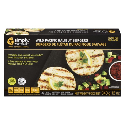 Simply West Coast - Wild Pacific Halibut Burgers