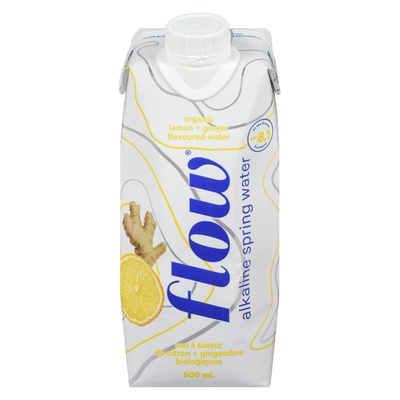 FLOW WATER ALKALINE LEMON & GINGER