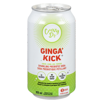 Crazy D's - Sparkling Prebiotic Soda Ginga' Kick