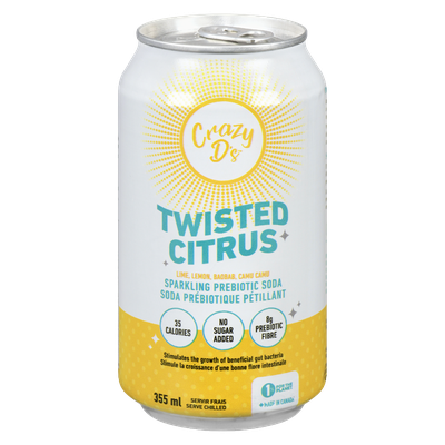 Crazy D's - Sparkling Prebiotic Soda, Twisted Citrus