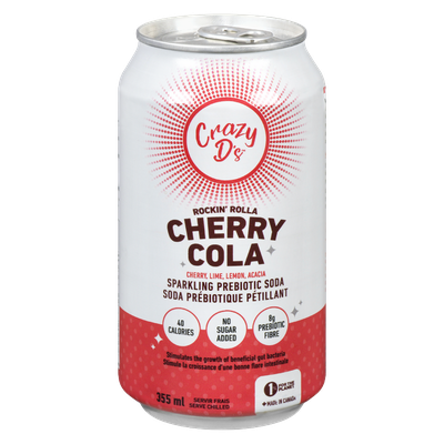 Crazy D's - Sparkling Prebiotic Soda Cherry Cola