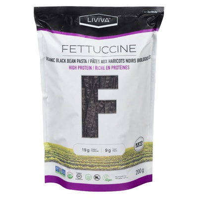 ZEROODLE ORGANIC BLCK BEAN FETTUCCINE