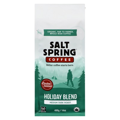 Salt Spring - Organic Whole Bean Coffee Holiday Blend
