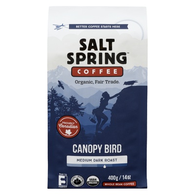 Salt Spring - Organic Medium Dark Roast Coffee - Canopy Bird