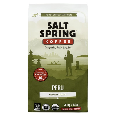 Salt Spring - Organic Medium Roast Coffee - Peru