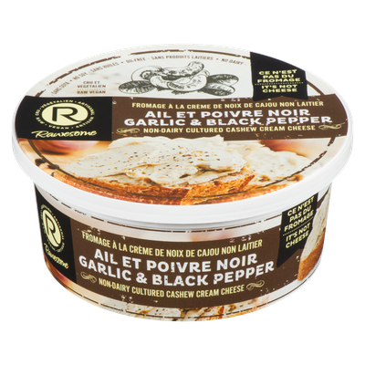 Rawsome - Garlic & Black Pepper Non Dairy Cultured Cashew Cream Cheese