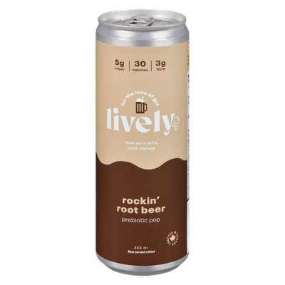 Lively - Rockin' Root Beer Prebiotic Soda Pop