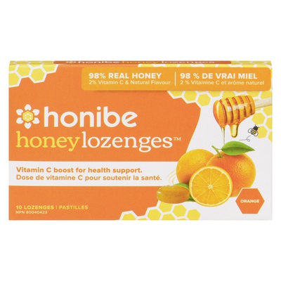Honibe - Orange Vitamin C Honey Lozenges