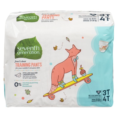 Seventh Generation - Training Pants - 3T - 4T 32- 40 lbs.