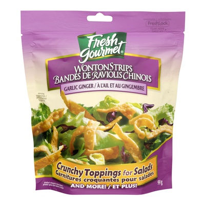 Fresh Gourmet Croutons - Wonton Strip Garlic Ginger