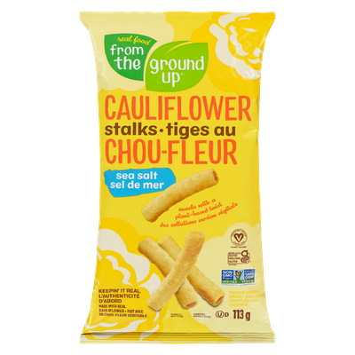 Real Food From The Ground Up - Sea Salt Cauliflower Stalk Snacks