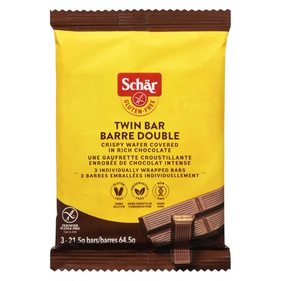 Schar - Gluten Free Twin Bar Chocolate Coated Wafer
