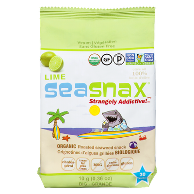 Sea Snax - Lime & Sea Salt Organic Roasted Seaweed Snack