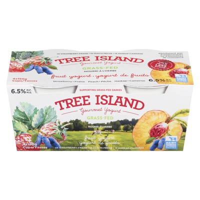 Tree Island - Strawberry, Peach, and Haskap Grass Fed Yogurt Multipack