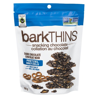 Bark Thins - Dark Chocolate covered Pretzel Bark with Sea Salt