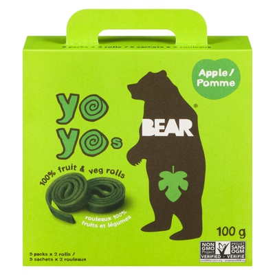 BEAR YOYOS FRUIT & VEG ROLLS APPLE