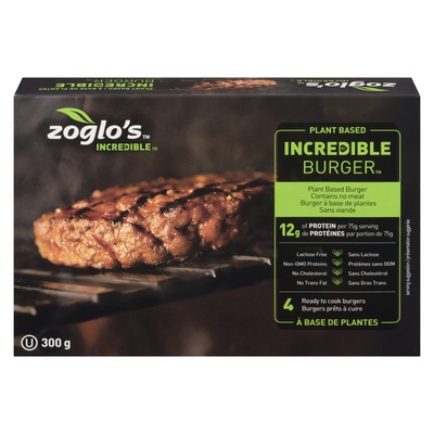 Zoglo's Incredible - Plant Based Burgers