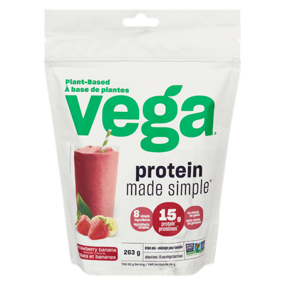 Vega - Protein Made Simple - Strawberry Banana Powder