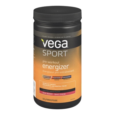 Vega - Sport Plant -Based Pre-Workout Energizer Acai Berry