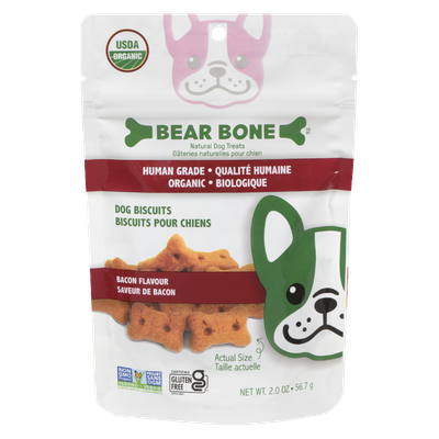 Bear Bone - Organic Bacon Dog Biscuits