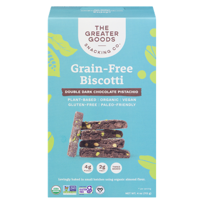 The Greater Goods - Grain-Free Biscotti Double Dark Chocolate Pistachio