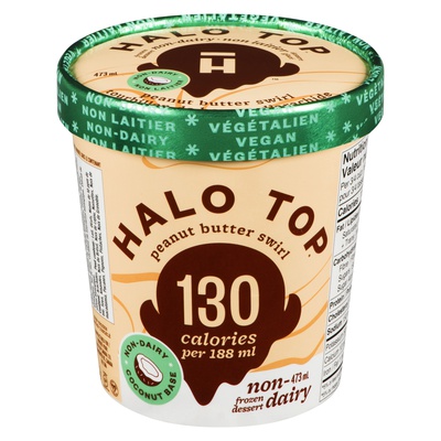 HALO TOP NON DAIRY ICE CREAM PEANT SWIRL