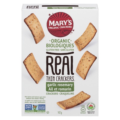 Mary's - Organic Garlic Rosemary Thin Crackers
