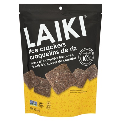 LAIKI RICE CRACKERS BLACK CHEDDAR