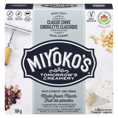 Miyoko's - Organic Semi-Soft Cream Classic Chive Cheese Alternative