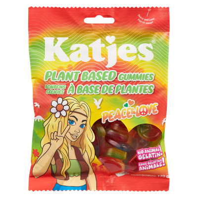 Katjes - Peace & Love No Animal Gelatin Vegan Gummies Candy