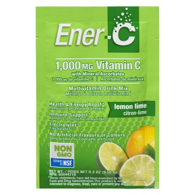 Ener-C - 1000mg Vitamin C- Lemon Lime Flavour Single Packet