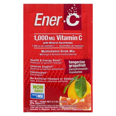 Ener-C - 1000mg Vitamin C- Tangerine / Grapefruit Flavour Single Packet