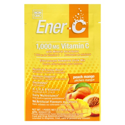 Ener-C - 1000mg Vitamin C- Peach Mango Flavour Single Packet