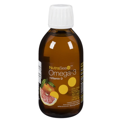NutraSea - Omega 3 Liquid Grapefruit / Tangerine 1250mg DHA + EPA