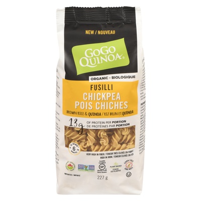 GoGo - Organic Chick Pea and Brown Rice Quinoa Fusilli Pasta