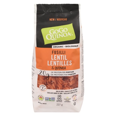 GoGo - Organic Red Lentils and Quinoa Fusilli Pasta