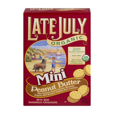 LATE JULY MINI CRACKERS PEANUTBUTTER