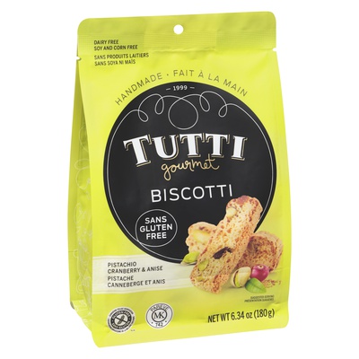 Tutti - Gluten Free Pistachio, Cranberry and Anise Biscotti