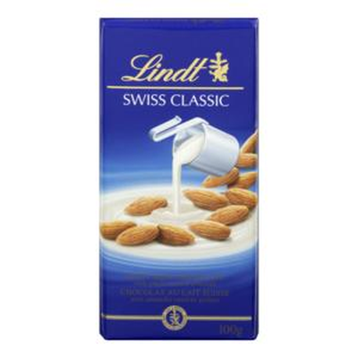 Lindt - Classic Swiss Milk Chocolate with Whole Roasted Almonds Bar