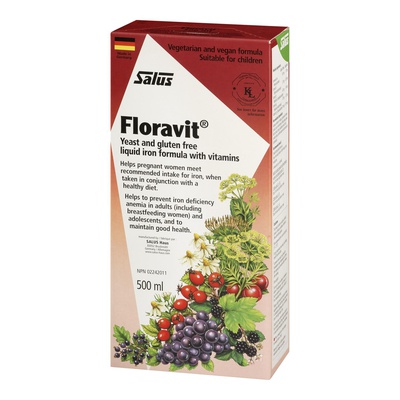 Salus - Floravit  Yeast and Gluten Free Liquid Iron and Vitamin Formula