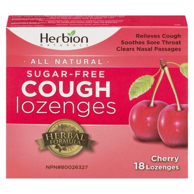 HERBION LOZENGE SUGAR FREE CHERRY